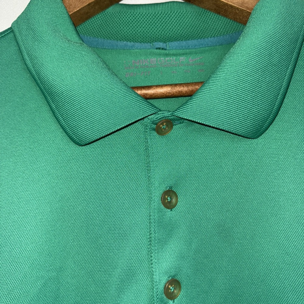 Nike Golf Dri-fit Men's 2XL Green Short Sleeve Golf Polo Shirt